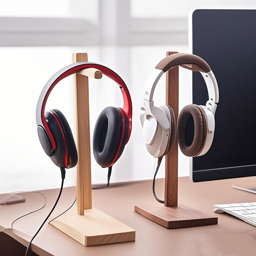 Gaming Accessories Rack - 나무 헤드폰 스탠드 이어폰 디스플레이 랙