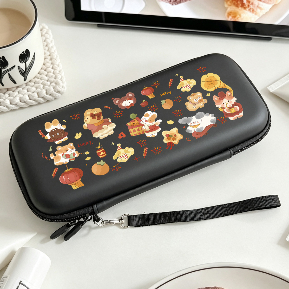Gaming Accessories Bag - 마카롱 컬러 하드 수납 가방 휴대용