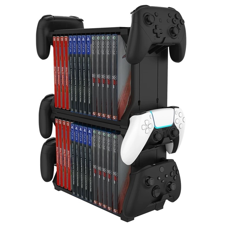 Gaming Accessories Rack - 컨트롤러 홀더가 있는 게임 보관 랙,