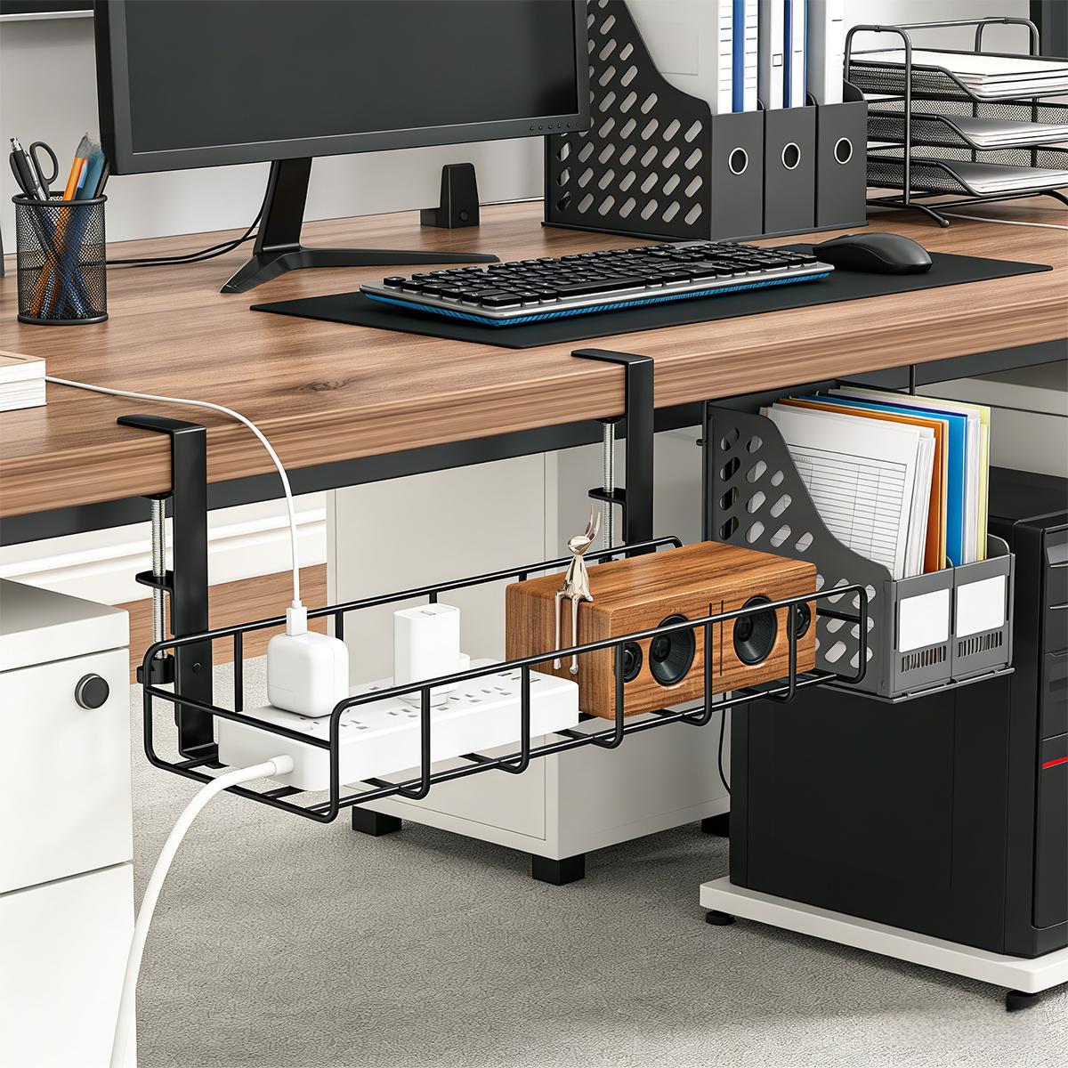 책상 아래 케이블 정리 트레이, 금속 코드 정리함, 클 - Gaming Accessories Rack 리뷰 및 가격