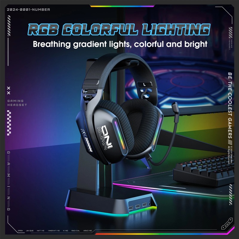 ONIKUMA GT808 무선 게임용 헤드셋 트라이 모 - Venom Gaming Accessories 리뷰 및 가격