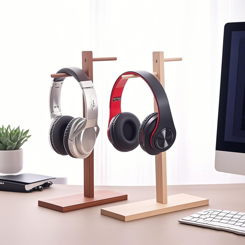 나무 헤드폰 스탠드 이어폰 디스플레이 랙 행거 브래킷  - Gaming Accessories Rack 리뷰 및 가격