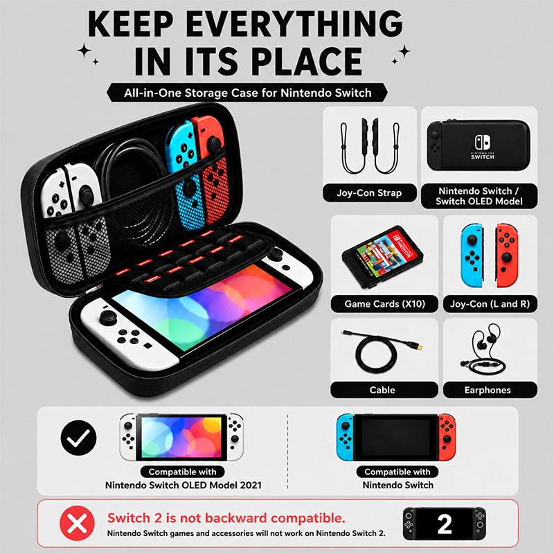 닌텐도 스위치 라이트/OLED 휴대용 여행 게임 액세서 - Gaming Accessories Bag 리뷰 및 가격