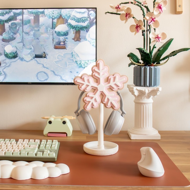 눈송이 모양 헤드폰 스탠드 3D 프린팅 귀여운 이어폰  - Gaming Accessories Rack 리뷰 및 가격