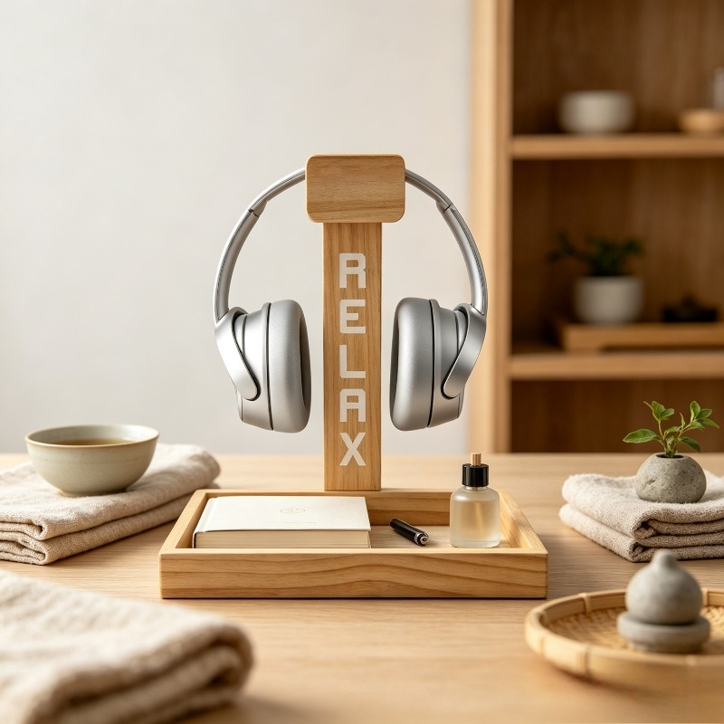나무 재질 게이밍 헤드셋 스탠드, 헤드폰 및 컨트롤러용 - Gaming Accessories Rack 리뷰 및 가격
