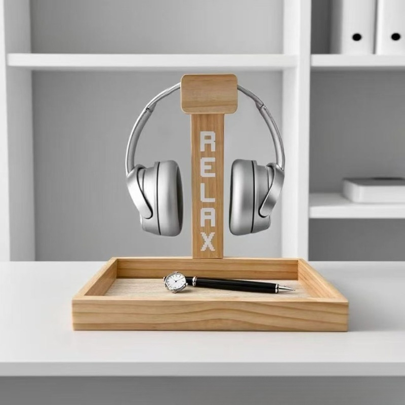 나무 재질 게이밍 헤드셋 스탠드, 헤드폰 및 컨트롤러용 - Gaming Accessories Rack 리뷰 및 가격